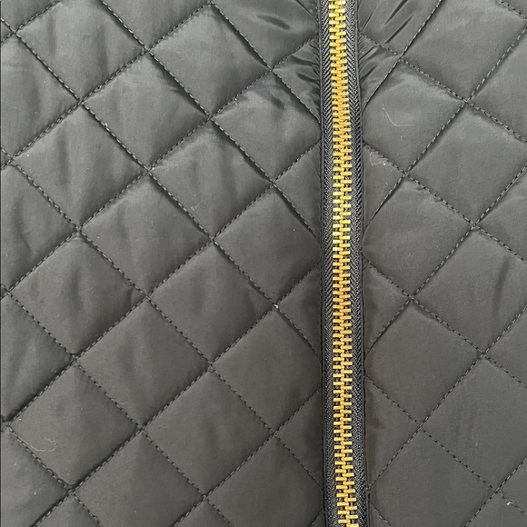 Michael Kors Navy Quilted Puffer Jacket with Gold Zipper - Picture 3 of 4